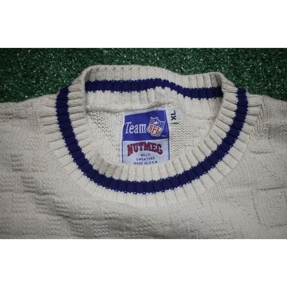 Vintage Nutmeg Mills Super Bowl XXVI Sweater - 1992 NFL Team Crewneck, Size XL - Picture 2 of 8